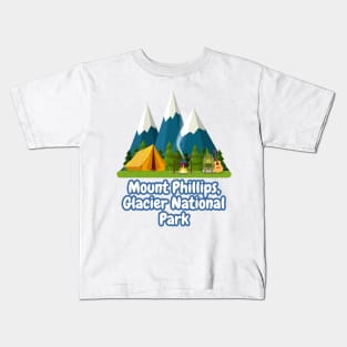 Mount Phillips, Glacier National Park Kids T-Shirt